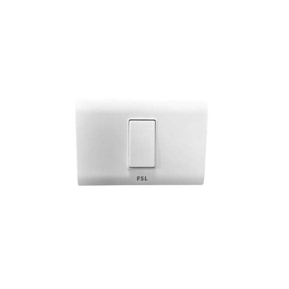 Pack X2 Interruptor Eléctrico Simple FSL 9/12 16A 250V F8A-K1/1 | Uso Residencial y Comercial