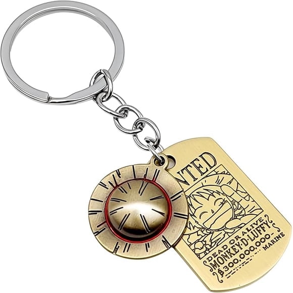 Llavero Anime Luffy con placa de recompensa – Regalo
