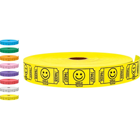 Boletos de rifa Tacticai 2000 Sonrisa Amarillo (rollo)