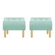 thumbnail image 1 of Set Pouf Wood 1c Felpa 05 Verde Agua, 1 of 5