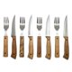 thumbnail image 3 of Cuchillería De Tenedores Y Cuchillos Premium 8 Piezas Acero Inoxidable - Madera Café - Plateado, 3 of 3
