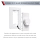 thumbnail image 2 of Placa de pared TayMac A66W Allure no metálica con atenuador rotatorio, 2 of 6