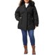 thumbnail image 2 of Abrigos de Trinchera para Mujer Talla Grande de Agnes Orinda con Cintura de Cordón, Cremallera, Rompevientos para Lluvia, Capucha Desmontable, Chaquetas de Invierno con Bolsillo 3X Negro, 2 of 6