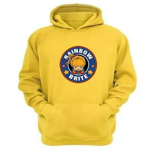 Genérico - Polerón Canguro Rainbown Brite Amarillo Talla Xs Unisex