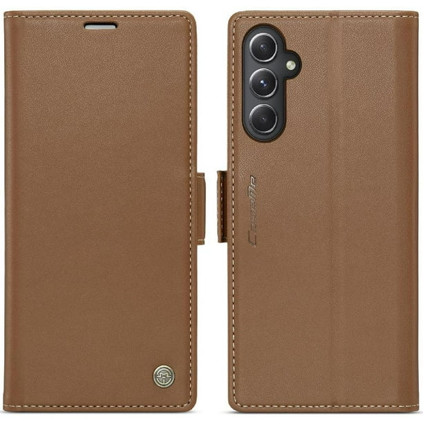 CaseMe tipo cartera Samsung Galaxy S23 FE con cierre magnético, RFID, tarjetero, soporte, carga inalámbrica