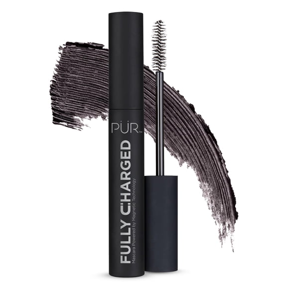 Máscara de pestañas PÜR Beauty Fully Charged, talla de viaje, color negro