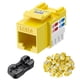thumbnail image 1 of Conectores Keystone Cable Matters Cat6 10 Gbps Paquete de 25 Amarillos, 1 of 7