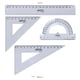 thumbnail image 2 of Reglas de Geometría Transparente 20 cm, Set 4 Un, 1, 2 of 2