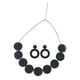 thumbnail image 3 of Conjunto De Collar Y Aretes Con Temática De Los A?os 50 Informal Para El Aniversario Del Día De San Valentín Negro, 3 of 4