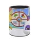 thumbnail image 3 of Fiesta de Palabras-theme Cylinder Pen Holder Pencil Organizer with Flannel Lining PVC Leather Material Cardboard Base for study work 10*8CM, 3 of 6