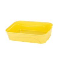 Ioensy - Caja De Arena Para Gatos, Caja De Arena Abierta Para Gatos De Interior, Gatito, Conejo, Mascota Pequeña, Amarillo