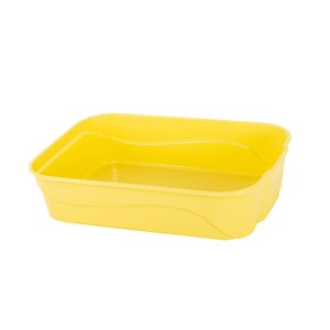 Ioensy - Caja De Arena Para Gatos, Caja De Arena Abierta Para Gatos De Interior, Gatito, Conejo, Mascota Pequeña, Amarillo