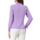 thumbnail image 3 of INSPIRE CHIC Blusa de Primavera para Mujer de Manga Larga con Volantes y Lazo en el Cuello para Oficina y Trabajo Elegante S Púrpura Claro, 3 of 5