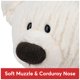 thumbnail image 5 of Cable de peluche GUND para palillo de dientes con forma de oso de peluche, 38 cm, color crema, 5 of 8