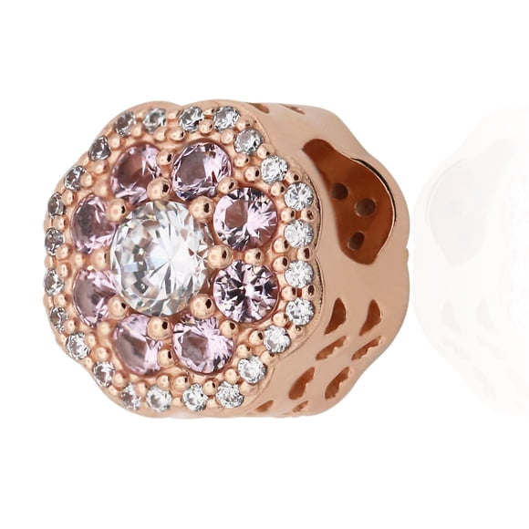 Charm Pandora Pink Sparkle Flower