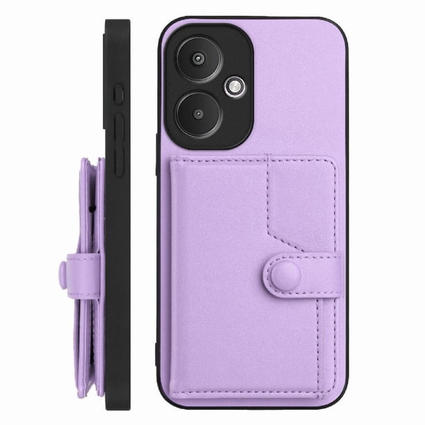 FOXDOCK Funda para Xiaomi Redmi 13C 5G con Bloqueo RFID - Diseño Elegante con Cierre de Botón