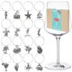 thumbnail image 2 of Colgantes para copas de vino Gnollko 16 piezas Tema playero, 2 of 8