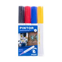 Pilot - Set Marcador Pintor Fino 4Un Negro, Rojo, Azul, Amarillo