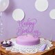 thumbnail image 5 of Adorno para Pastel sodasos Feliz Cumpleaños Brillo Morado, 5 of 9