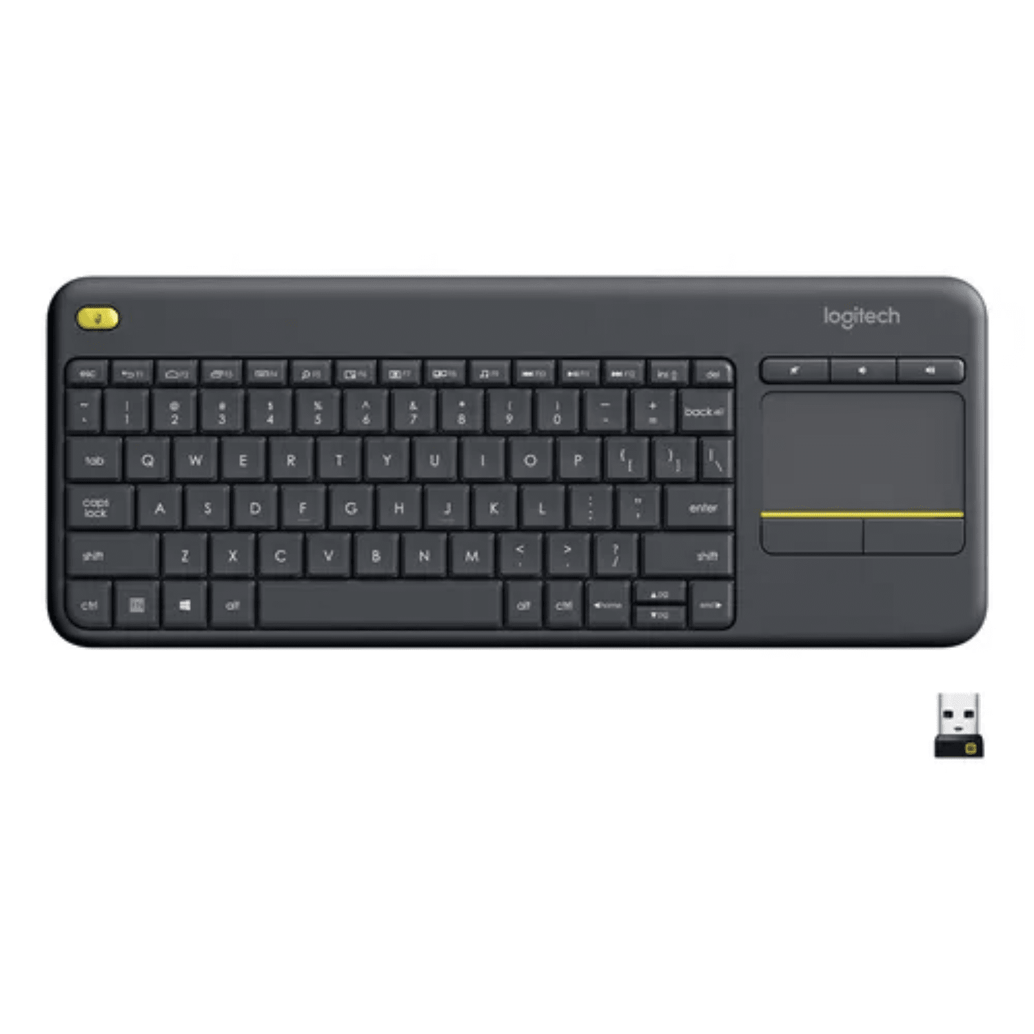 Teclado Inalambrico Logitech K400 Plus Con Touchpad Negro