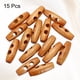 thumbnail image 3 of Uxcell 15 piezas Botones de Madera de Cuerno de Oliva de 30mm / 1.2" Doble Agujero para Abrigos, Suéteres, Ropa, Manualidades DIY, Marrón Medio, 3 of 7