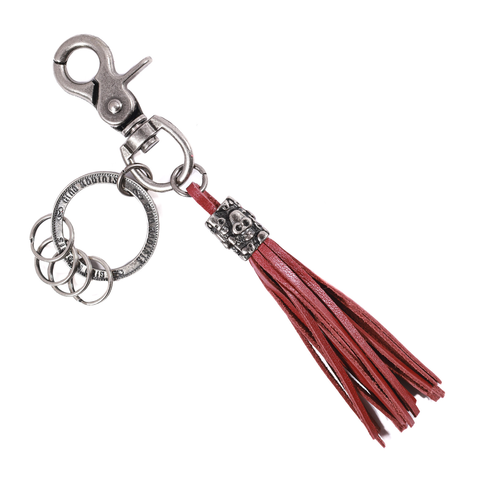 Gino Rodinis - Llavero Cuero Hombre Ll116 Rojo