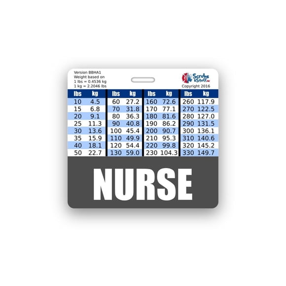 Porta Credencial Scrubs and Stuff para Enfermera - Formato Horizontal Gris