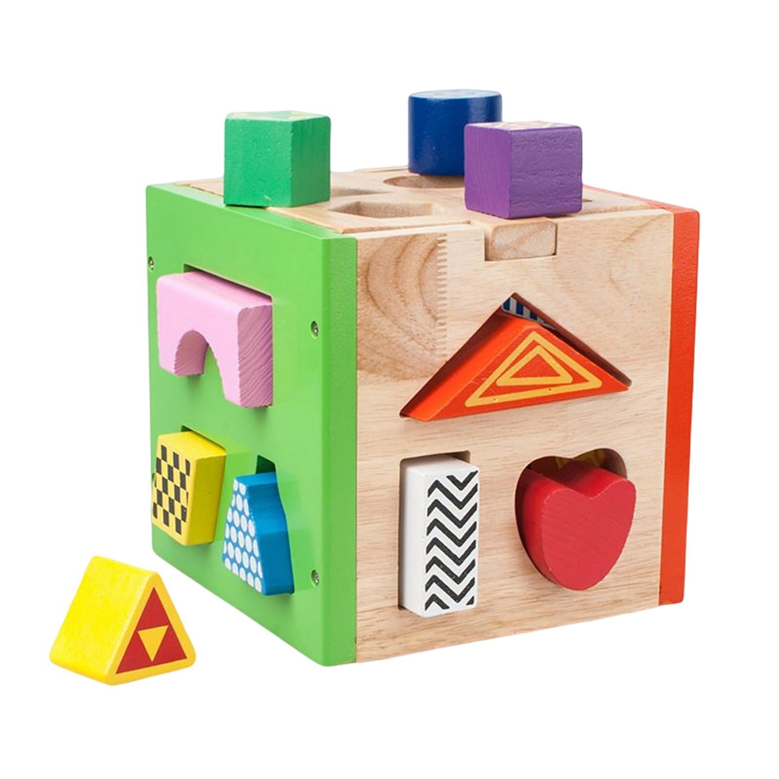 Magideal - Caja De Clasificación De Forma De Montessori, Bloques De Construcción, Actividad De Aprendizaje, Juguete Clásico Para Reconocimiento De Forma