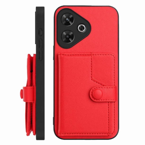 FOXDOCK Funda para Xiaomi Redmi Note13 4G con Bloqueo RFID - Diseño Elegante con Cierre de Botón