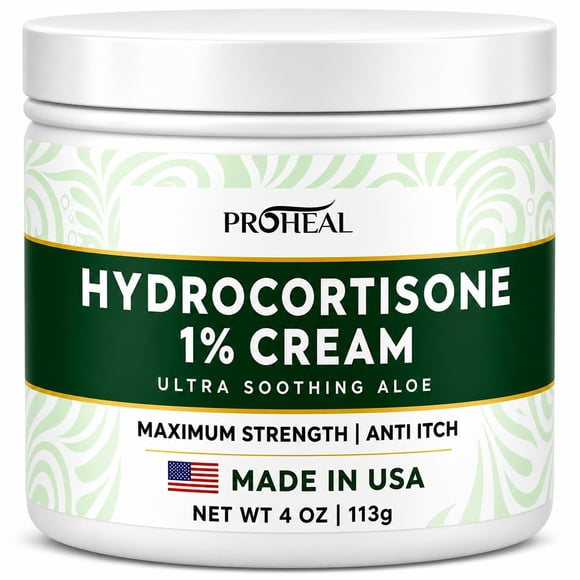 Crema de Hidrocortisona ProHeal 1% Máxima Potencia 120 ml con Aloe