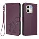 thumbnail image 1 of Infinix Hot 50i 4G Funda Billetera de Gato, Morado Oscuro, 1 of 6
