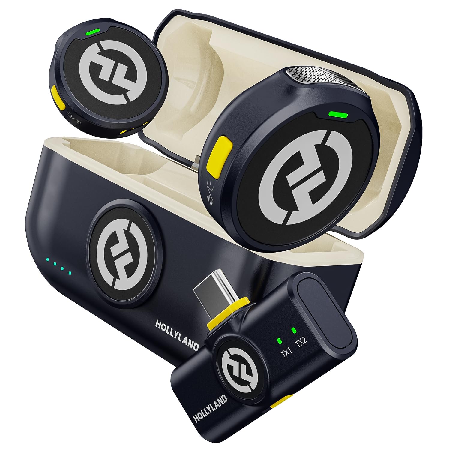 Hollyview - Micrófono Lavalier Inalámbrico Hollyland Lark M2 Para Iphone 15 Y Android