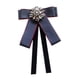 thumbnail image 3 of Broche De Cinta De Pajarita Para Mujeres Corbalo Para Traje Accesorios De Ropa De Blusa Azul Marino, 3 of 5