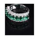 thumbnail image 2 of Anillo de Boda de Plata Esterlina 925 con Zafiro de Laboratorio, Esmeralda y Rubí, Diamantes de Alto Carbono, Gema, Joyería Fina para Mujer, 2 of 8
