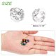 thumbnail image 2 of 100 piezas de cuentas de estrás de 4 mm para hacer joyas, cuentas de disco brillantes, cuentas de arcilla con brillo de diamante para collar, pulsera, Navidad, blanco, 2 of 7