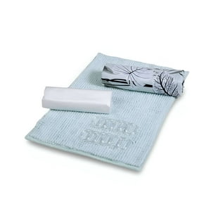 Juego De Baño En Caja 4 Piezas Cortina Con Alfombra Mashini