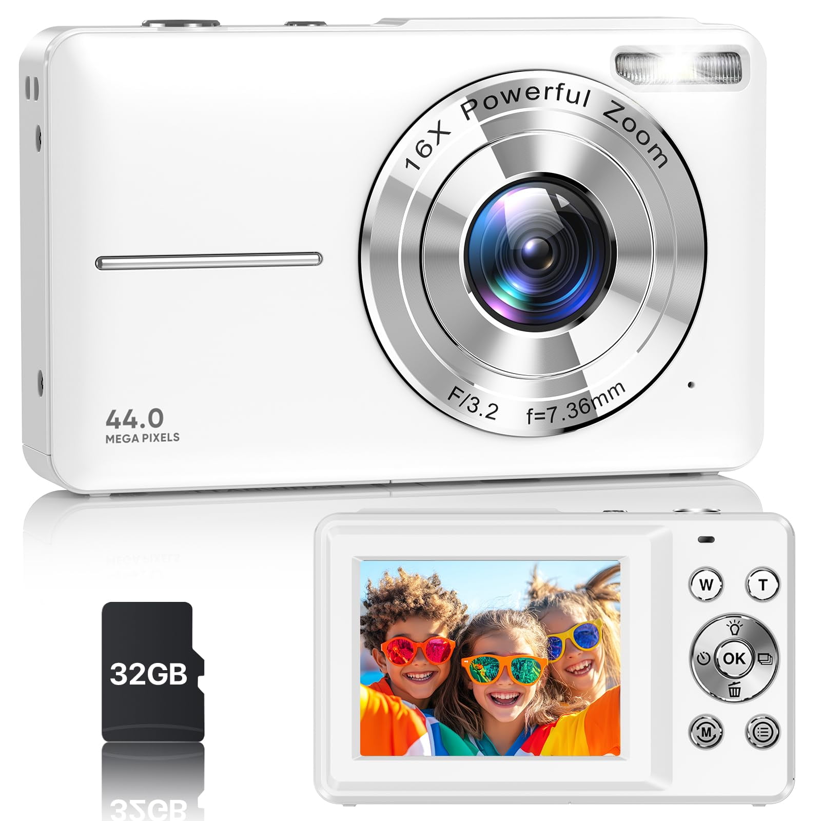 Cámara Digital Vahoiald Fhd 1080p 44 Mp 16x Zoom Con Tarjeta Sd