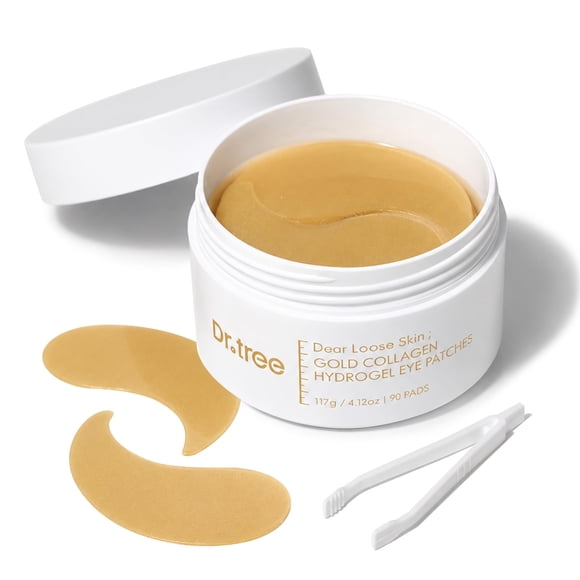 Parche para ojos Dr. Tree 117 g Hidrogel de colágeno – 90 unidades