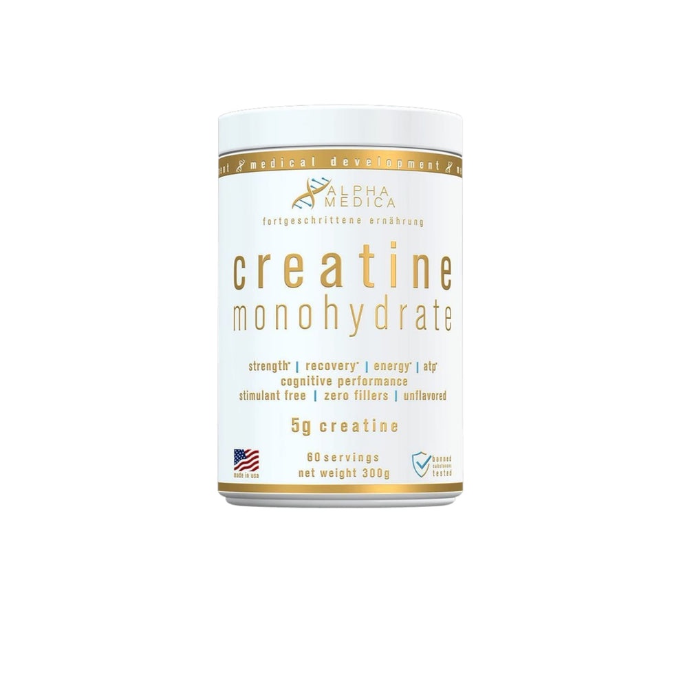 Alpha Medica - Creatina Monohidratada 300Gr 60Sv Sin Sabor