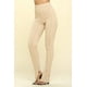 thumbnail image 5 of Saronite Leggings Básicos de Punto de Tiro Alto y Largo Completo, Color Avena (para Mujer), 5 of 5