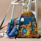 thumbnail image 3 of Astérix y Obélix: El Combate de los Jefes Mochila de Cuerdas para Deportes y Gimnasio, Bolsa de Cuerdas Resistente al Agua, Bolsa Cinch, 30×40cm, 3 of 6