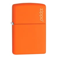 Encendedor Zippo Lighter Classic Orange Matte With Logo Naranja