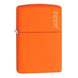 Encendedor Zippo Lighter Classic Orange Matte With Logo Naranja