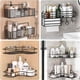 thumbnail image 2 of Repuesto adhesivo para estante de ducha, paquete de 5 ganchos adhesivos para estante de ducha, accesorios de almacenamiento para baño, ganchos adhesivos resistentes para cocina, cesta para estante de, 2 of 5