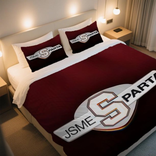 JSME SPARTA Logo Duvet Cover Set Includes a Duvet Cover And Two Pillowcases Perfect for Bedding