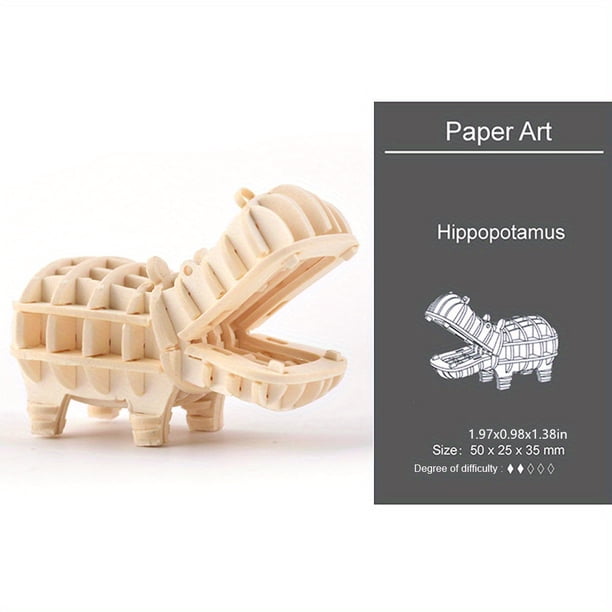 3D Puzzle Animal Assembly Kit Decoratio, Children Animal Puzzle,3D DIY Puzzle Model,Home Office Creative Ornament 3D Model Ornament Children Adult Teenager Gift
