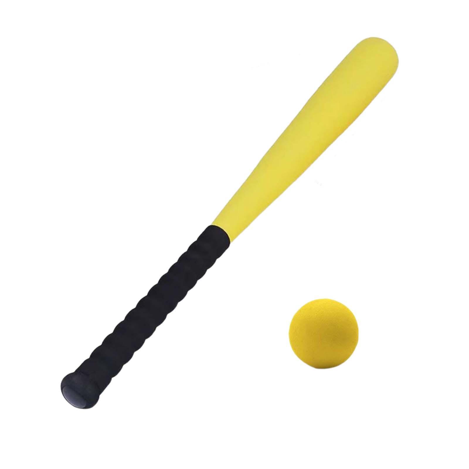 Magideal - Bate De Béisbol Espuma Infantil Set De Palo De Béisbol Pelota De Espuma Y Equipo De Juego Material Eva Pvc Adecuado Para Entrenamiento Niños Práctica Amarillo