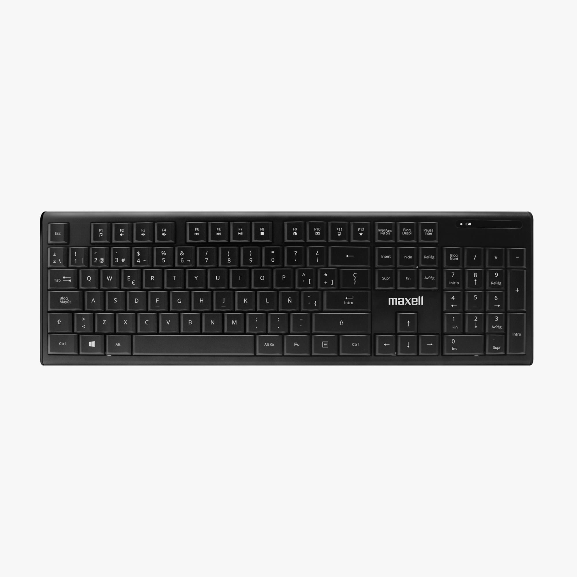 Maxell - Teclado Inalambrico Inalambrico Wkp-20 Wireless Negro