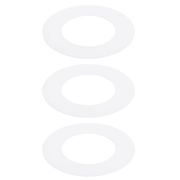 Uxcell Anillos de Compensación de 2.8" ID 4.5" OD para Luz Empotrada Anillo de Ajuste Blanco Brillante para Techo Pared Puede Luces Empotradas Paquete de 3