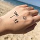 thumbnail image 2 of Tatuaje Temporal UBICA Minimal Surfer Line Art, 2 of 9